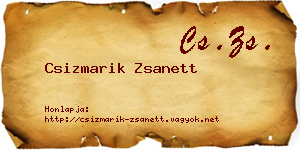 Csizmarik Zsanett névjegykártya